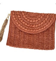 EL YAPIMI RAFYA CLUTCH ÇANTA
