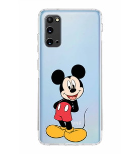 Samsung Galaxy S20  Kamera Korumalı Kapak Mickey Mouse Tasarımlı  Şeffaf  Kılıf
