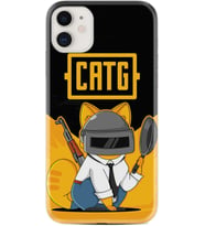 Apple iPhone 11 12 13 Mini Kılıf Desemli Silikon Cat G 1677