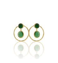 Kadir Jewellery 22 Ayar Altın Kaplama Kadın Halka Küpe -El İşçiliği Ve Hipoalerjenik Küpe
