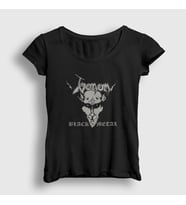 Presmono Kadın Siyah Black Venom T-Shirt 121761tt