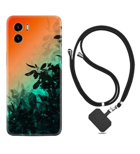 Vivo Y15S Y32 Y33S Y51 Y53S Kılıf Boyun Askılı Silikon Güzel Çiçekler 1712