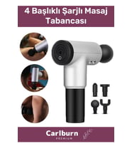 4 Başlıklı Boyun Bel Sırt Bacak Ayak Fısıltı Sesli Hafif Kas Rahatlatıcı Şarjlı Masaj Tabancası