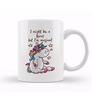 I May Be A Nerd But Im Magical Unicorn Pixel Art Kupa Bardak Porselen