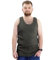 Mode XL Büyük Beden Erkek Kolsuz Atlet 6341 Haki