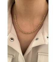 Ceo Püsküllü 14 Ayar Sarı Altın Set & Takım ( Bileklik - Kolye - Küpe )