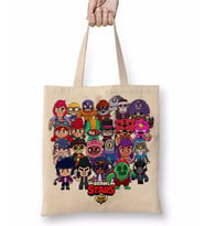 Brawl Stars Starları Bez Çanta Uzun Saplı