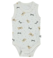 Civil Baby Fiyonklu Ayıcık Empirme 1-36 Ay Çıtçıtlı Badi - Ekru