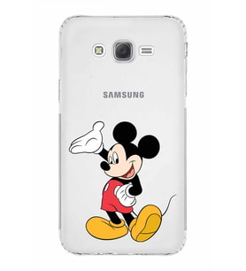 Samsung Galaxy J7  Kamera Korumalı Kapak Mickey Mouse Tasarımlı  Şeffaf  Kılıf