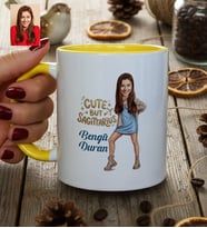 Kişiye Özel Karikatürlü Cute But Sagittarius Yay Burcu Kupa Bardak Doğum Günü Hediyesi