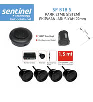 Sentinel Park Sensörü Ses İkazlı 18mm Siyah