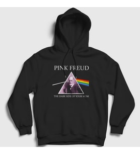Presmono Unisex Siyah Mom Pink Floyd Sigmund Freud Kapüşonlu Sweatshirt 352507tt