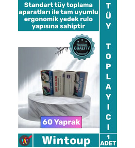 #TüyToplama Evcil Hayvan Kedi Köpek Kıl Toz Temizleme Yapışkanlı 60 Yaprak Tüy Toplama Yedek Rulosu