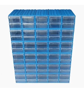 Sembol 300 Plastik Çekmeceli Kutu 4,6x11,7x2,4 cm (60 Çekmeceli)