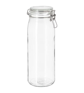Vakum Kapaklı Cam Kavanoz MeridyenDukkan Şeffaf 2 Litre Contalı Kavanoz
