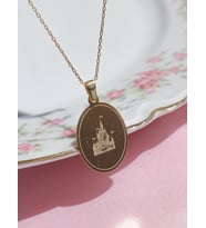 Kişiye Özel Tasarım Kale Kolye 925K Gümüş (Gold)