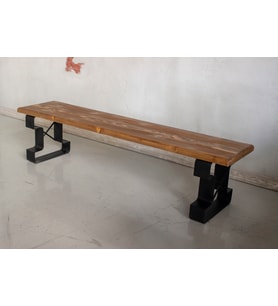 Bank Masif Ağaç Ahşap Bank 120cm CEVİZ KARE PROFİL