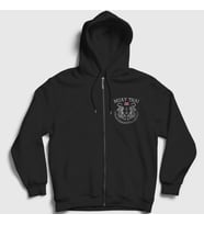 Presmono Unisex Siyah Thailand Kaplan Ufc Mma Muay Thai Fermuarlı Kapüşonlu Sweatshirt 499108tt