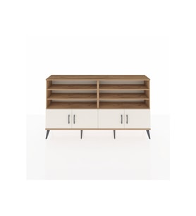 Arges Konsol 6 Raflı 4 Kapaklı 176x30x99 Çam-Aytaşı/Antrasit