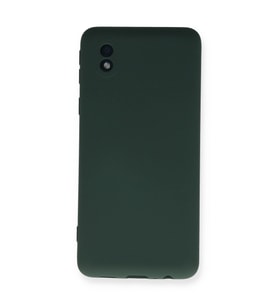 Samsung Galaxy A01 Core Kılıf Nano İçi Kadife Silikon - Koyu Yeşil