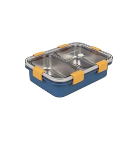 VAGONLİFE PASLANMAZ ÇELİK BÖLMELİ YEMEK KABI 2 BÖLMELİ - LUNCH BOX BL50442 800 ML - MAVİ