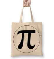 Matematik Daire Pi Sayısı Bez Çanta Uzun Saplı