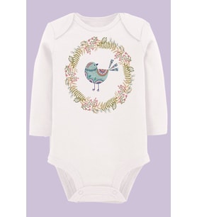 Organik Baskılı Pamuklu Unisex Bebek Body UZUNKOLE97