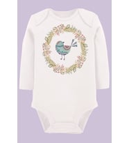 Organik Baskılı Pamuklu Unisex Bebek Body UZUNKOLE97