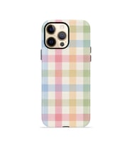 iPhone 12 Pro Max Vorian Çift Katmanlı MagSafe Kılıf Pastel Gingham
