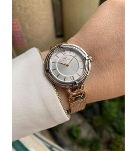 Ferro F21092C-E Quartz Hasır Rose 34 mm Kadın Kol Saati