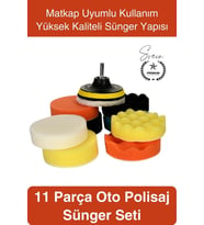 #PastaCila 11 Parça Oto Polisaj Sünger Seti Matkap Uyumlu Pasta Cila Uygulama Kiti Detay Temizlik