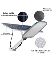 Forlife FL-3168 200Watt Güneş Enerjili Solar Sokak Lambası (Beyaz)