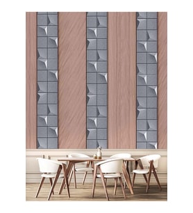 Dreamwall Taş Ve Ahşap Desenli Isı Ve Ses Yalıtımlı Sağlıklı Tekstil Duvar Kağıdı (Kahverengi)