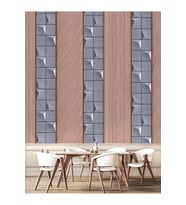 Dreamwall Taş Ve Ahşap Desenli Isı Ve Ses Yalıtımlı Sağlıklı Tekstil Duvar Kağıdı (Kahverengi)