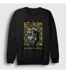 Presmono Unisex Siyah Biggie Smalls Tupac Shakur Sweatshirt 45715tt