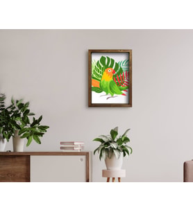 BK Home Doğal Masif Ahşap Çerçeveli Tablo 45x65cm-64