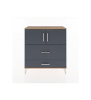 Arges Şifonyer 2 Raflı 2 Çekmeceli 2 Kapaklı 88x30x96 Çam-Antrasit