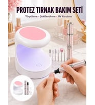 20.000 RPM Tırnak Matkabı + Mini LED Oje Kurutma Cihazı Seti Yeni Nesil