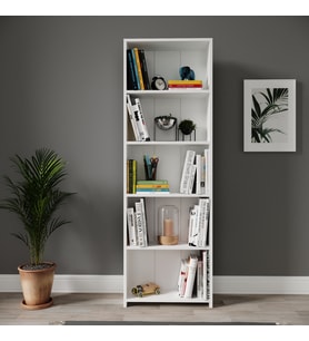 Rosepal Mobilya Micro Dekoratif 5'li Beyaz Kitaplık