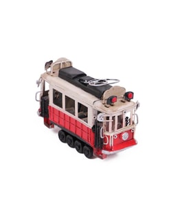 Dekoratif Metal Taksim Tramvay Küçük Vintage Biblo Hediyelik