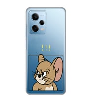 Redmi Note 12 Pro 5G Uyumlu Tom ve Jerry Tasarımlı Şeffaf Telefon Kılıfı