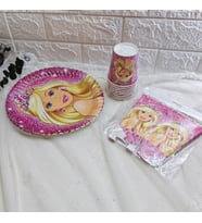 Barbie Temalı Doğum Günü Süsleri Barbie Temalı Doğum Günü Parti Seti 8 Kişilik-