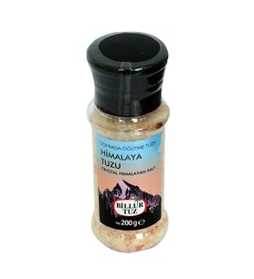 Billur Tuz Sofrada Öğütme Yemeklik Himalaya Kristal Granül Doğal Kaya Tuzu 200 Gr Değirmenli (Pembe)