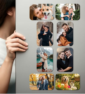 Kişiye Özel Ahşap Fotoğraflı UV Baskılı Magnet