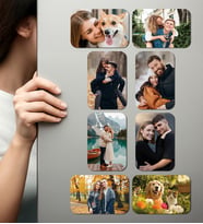 Kişiye Özel Ahşap Fotoğraflı UV Baskılı Magnet