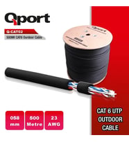 QPORT Q-CATO2 CAT6 23 AWG UTP 500M OUTDOOR KABLO