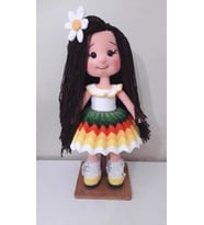 Papatya Karnaval Bebek Amigurumi Organik Oyuncak