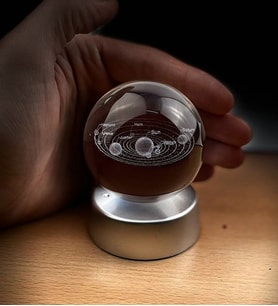 Cam Küre Gezegenler Led Işıklı Standlı