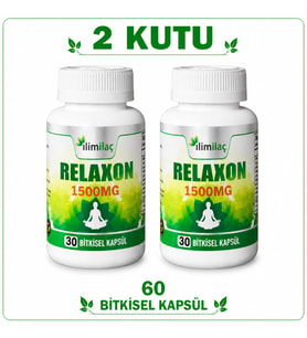 Relaxon 1500 mg 2 Kutu 60 Bitkisel Kapsül – Relaxon Takviye Edici Gıda