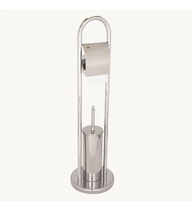 Kapaklı Kağıtlık Ve Wc Fırçalık L706 Krom